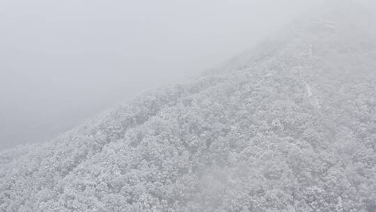 杭州灵隐雪下雪航拍