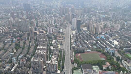 航拍湖北宜昌城市天际线视频素材模板下载