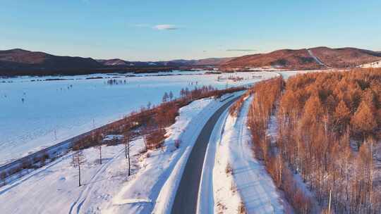 大兴安岭漠河林场加漠公路航拍4K风景