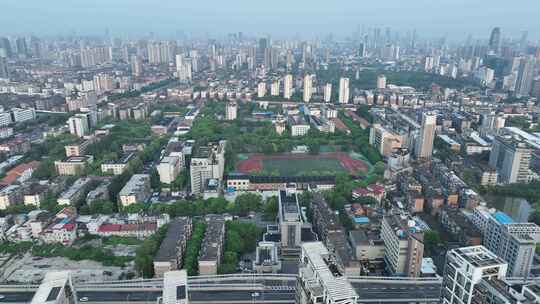 南昌大学全景航拍学校高空视角青山湖校区