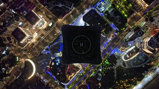 上海外滩东方明珠最新原创夜景航拍视频素材模板下载