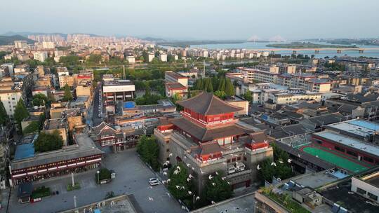 湖北襄阳古城4A景区航拍