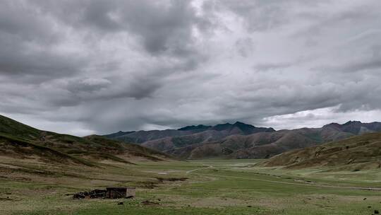 西藏阿里地区草原自然风光延时视频素材模板下载