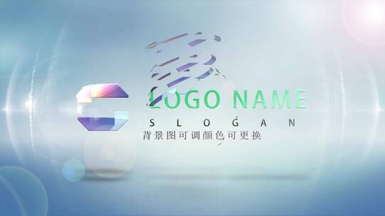 震撼质感科技片头logo演绎小清新标题