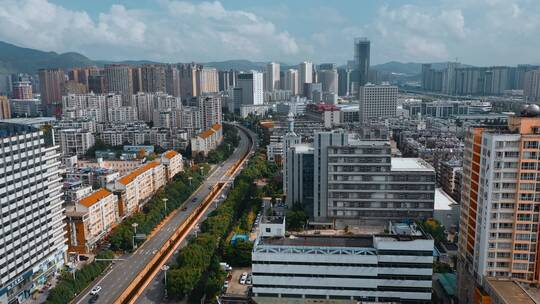 昆明高新区城市高楼视频西市区高新区全景