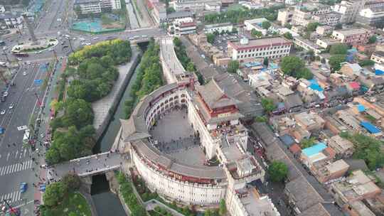 河南洛阳丽景门景区航拍