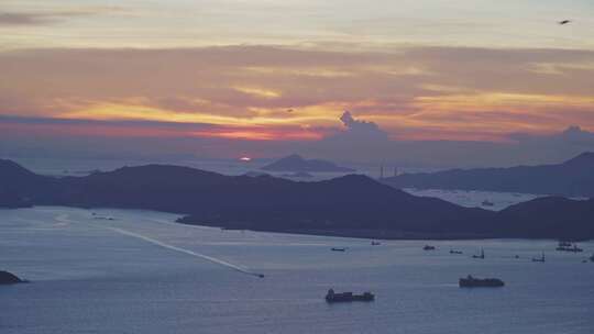 香港西高山户外海洋海岛风光