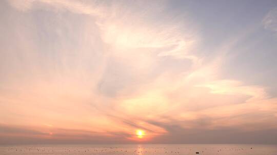 实拍天空 唯美天空 夕阳大海 流云飞瀑