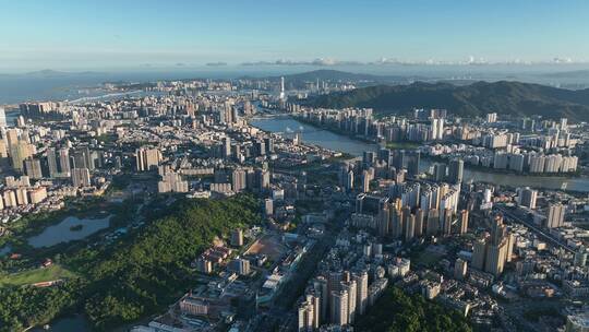 航拍珠海新香洲前山城市大景视频素材模板下载