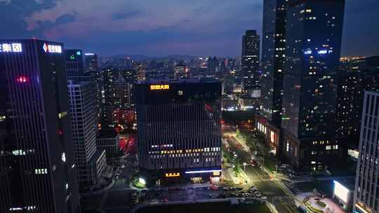 青岛西海岸新区夜景金狮广场