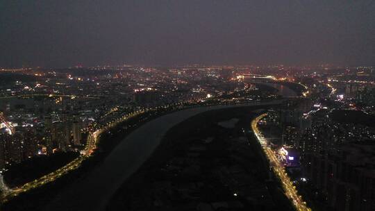 泉州夜景航拍晋江市区经济发展宣传片鲤城区视频素材模板下载