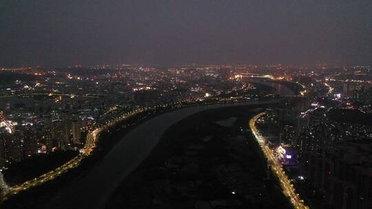 泉州夜景航拍晋江市区经济发展宣传片鲤城区