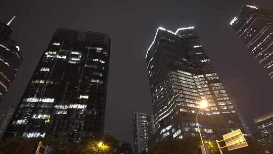 北京城市高楼大厦北京地标cbd夜景