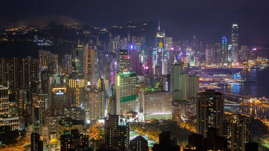 航拍香港夜景