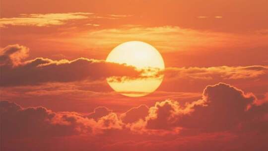 日出延时云海日落太阳升起朝阳夕阳ai素材