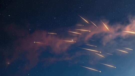 夜空流星特效画面