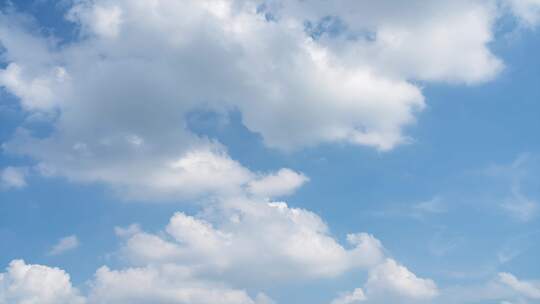夏季天空云延时小清新蓝天白云夏天云朵飘动视频素材模板下载