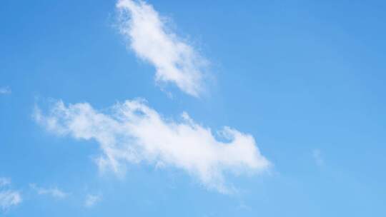 蓝天白云背景快速移动的云实拍时间流逝空镜