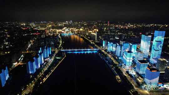 福建福州台江万达广场金融中心夜景