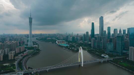 暴风雨来临的广州视频素材模板下载