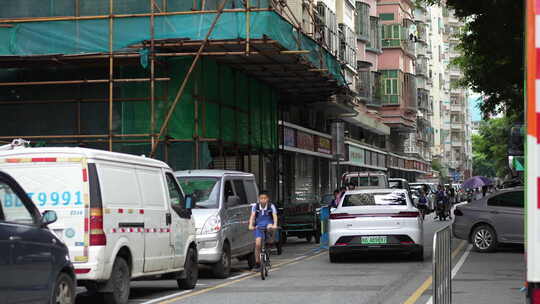 深圳城中村街道道路马路郊外郊区社区