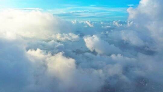 航拍深圳高空俯瞰云海景观