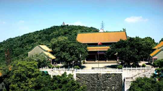 佛山顺德大良宝林寺航拍 寺庙航拍