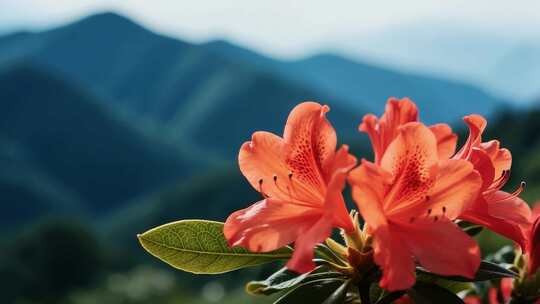 壮丽自然景观与花海意境