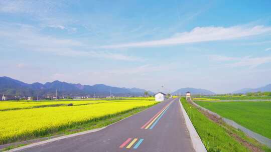 杭州富春江江畔绿道风景