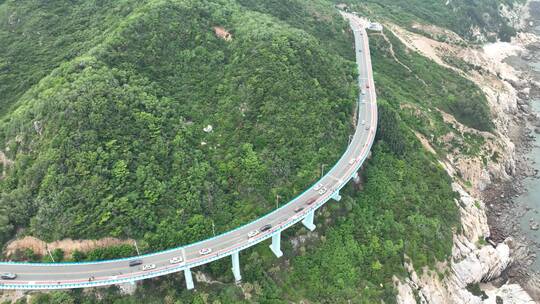 航拍漳州东山岛海上风光日出