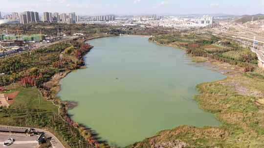 航拍云南昆明城市宣传片地标建筑