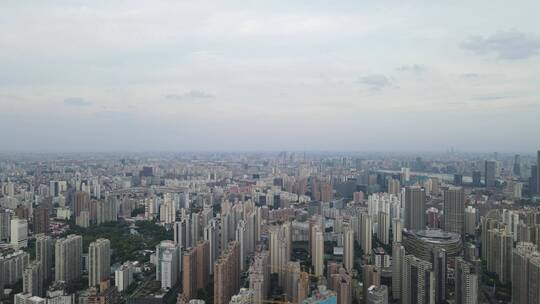 上海虹口区全景4K航拍视频素材模板下载