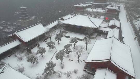 太原太山雪景航拍