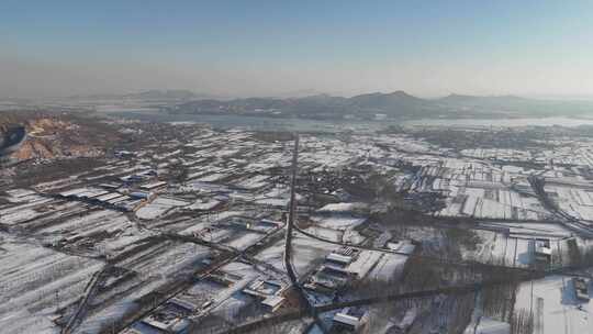 航拍雪景 唯美冬日空镜 立冬 冬至节气