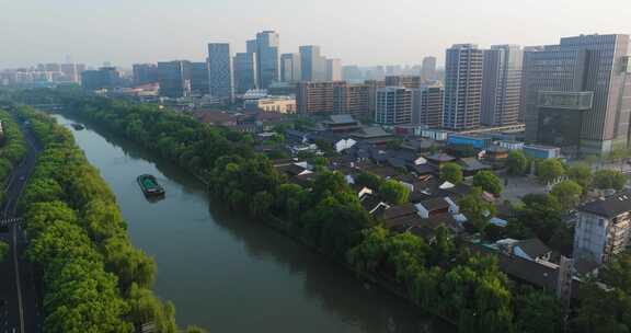 杭州大运河大兜路街区香积寺航拍