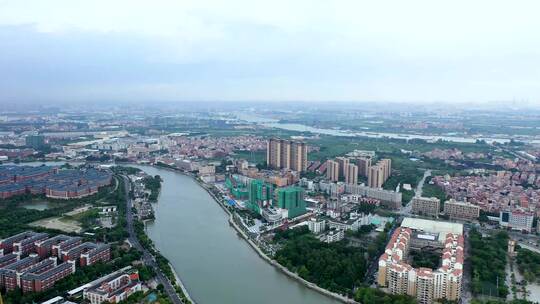 东莞城市建筑4k航拍空镜