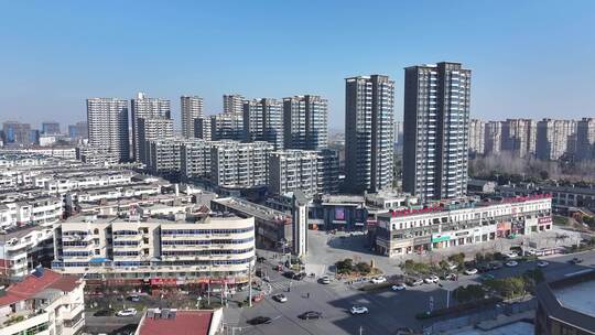 城市建筑群高空俯瞰 无为市 芜湖