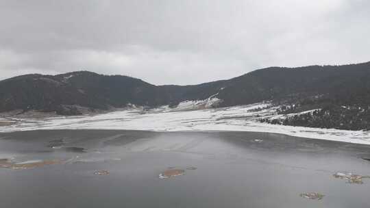 「有版权」航拍普达措国家公园雪景4K-7