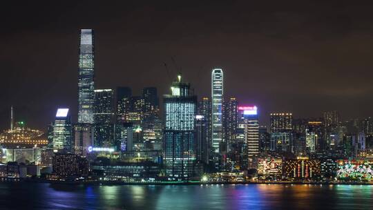 夜晚的香港景观