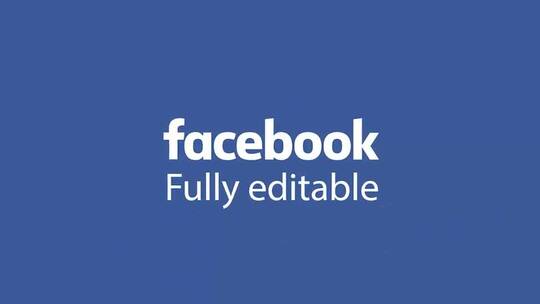 Facebook电脑网页页面展示AE模板