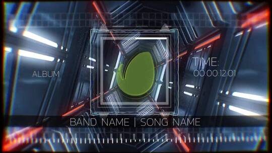 3D隧道动态展示台音乐动画AE模板