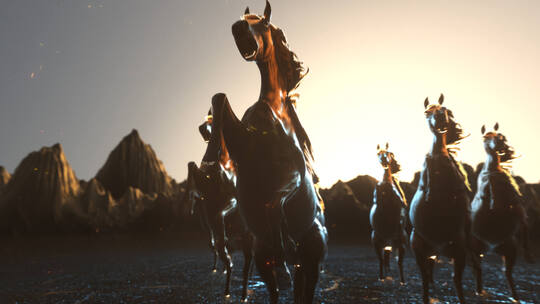 2026马年大气企业年会开场C4D+AE片头高清AE视频素材下载