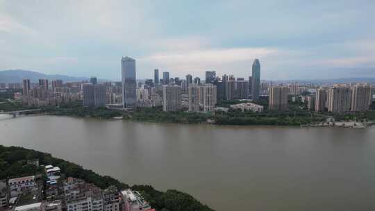 4K广州地标惠州CBD航拍视频
