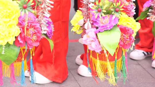 轿花 花 五颜六色 纸花 花朵