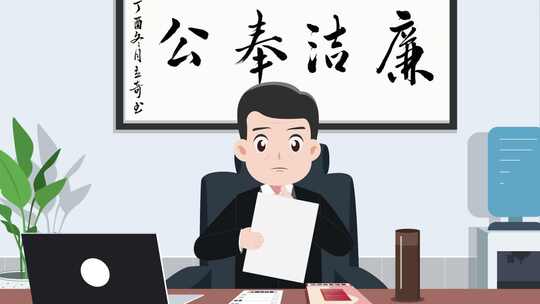 企业宣传廉洁廉政人物mg动画AE模板