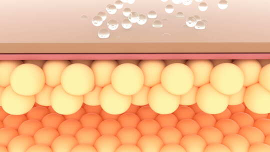 血清通过皮肤层在3d风格皮肤修复概念人类