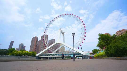 天津摩天轮 天津延时 城市地标 摩天轮