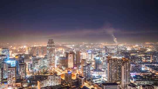 【延时】航拍沈阳恒隆夜景