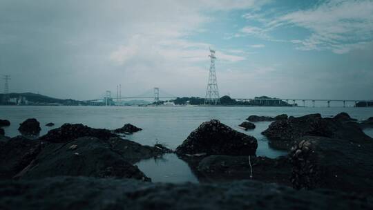 海岸礁石延时摄影