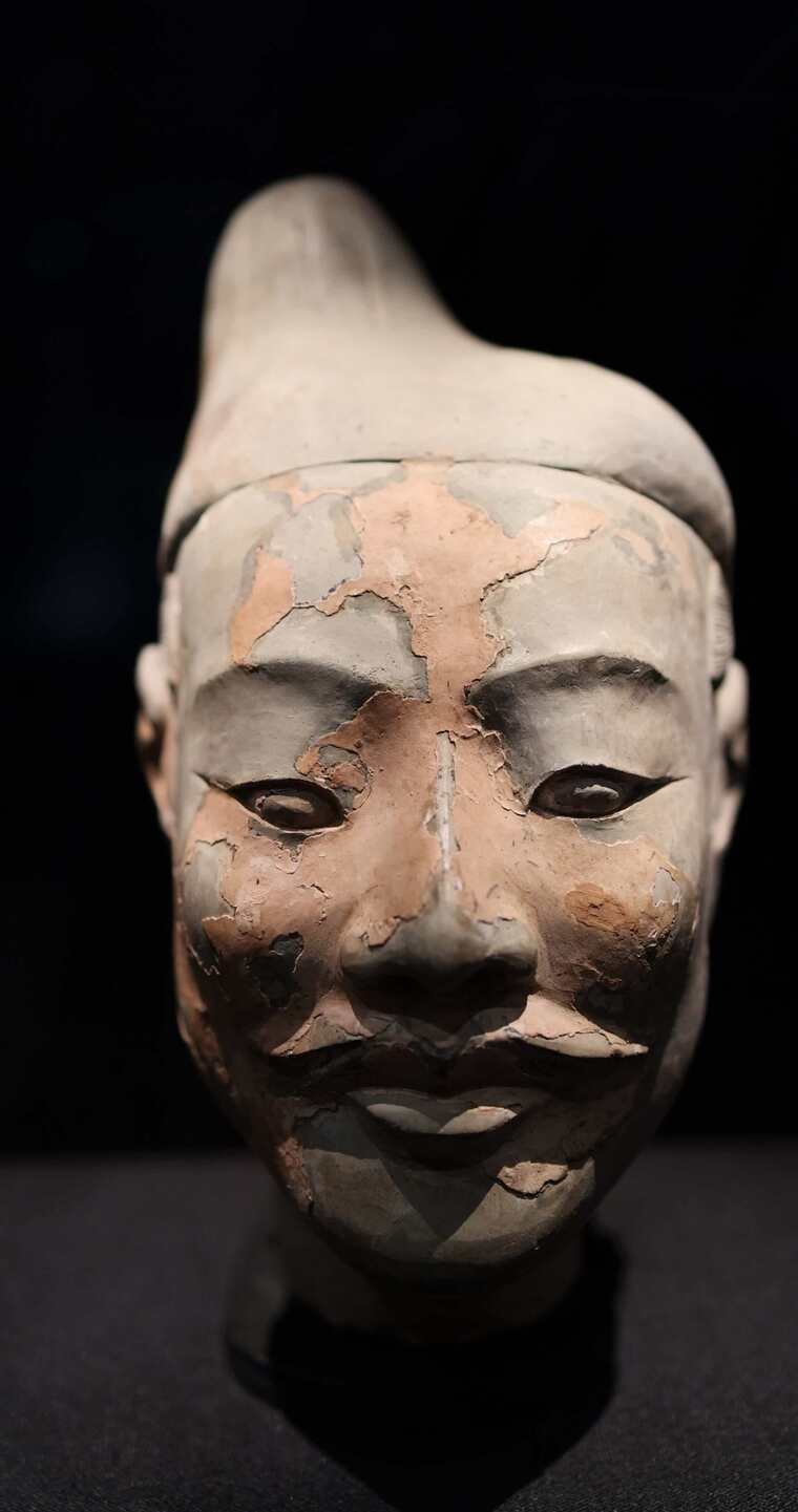 秦始皇兵马俑博物馆彩绘俑头